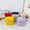 Linea di ricamo plissettato Borsa per bambini Borsa a secchiello stile genitore-figlio mini rossetto piccola borsa per il cambio da donna