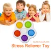 Cute Finger Exercise Board Push Dimple Sensory Toy Antistress Silicone Decompression Toy for Kids Adult Gifts