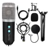 USB Mute Key MIC Microphone de podcast de jeu USB avec réduction du bruit Contrôle du volume d'écho pour PC portable Mac Enregistrement en direct