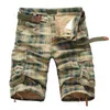 Hommes Shorts De Mode Plaid Plage Hommes Casual Camo Camouflage Militaire Pantalon Court Homme Bermuda Cargo Salopette 210806