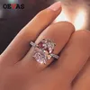 Designer Rings Oevas Ring Classic 100 925 Sterling Silver 9 CT Oval Created Moissanite Gemstone Wedding Engagement Fine Jewelry G1455891