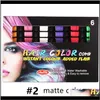 Pettine di colore del gesso per capelli temporaneo portatile 6 colori / set pettine di colore dei capelli lavabile cosplay per trucco da festa Jb7Tj Goxlk