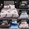 Trapunta nordica biancheria da letto oversize carina set tre pezzi plaid singolo doppio stile grande senza lenzuolo a righe 210423