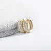 Mode Hip Hop Oorbellen Hip Hop Goud Zilver Bling CZ Diamond Hoops Oorbellen voor Mannen Vrouwen Leuk Cadeau