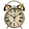 Autres horloges accessoires veilleuse métal Vintage réveil chambre rétro Table chevet bureau Quartz bureau mouvement mécanisme cadeau