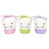 Party Gunst Pasen Emmer Cute Cartoon Konijn Bucket Boog Kinder Snoep Mand over zee T2i53364