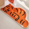 Tiger Bathroom Mat Fluffy Flocking Carpet Bath Tub Side Anti Slip Rug Floor Pad Nordic Doormat Home Kids Room Nursery Decor 211109