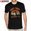 Vintage grafik noot pingu gömlek erkekler kendi kısa kollu kırmızı o-boyun tees gömlek 210324