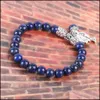 Perles, Brins Bracelets Bijoux Chakra Pierre Naturelle Lapis Lazi Arbre De Vie Bracelet Mala Perles Reiki Guérison Méditation Énergie Bracelets D