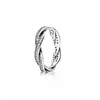 925 Sterling Silver Dam Diamantring Modesmycken Pandora Style Bröllopsförlovningsringar För kvinnor