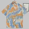 Anime Death Note Tops Short Sleeve O-Neck Casual Tie Dye Man T-tröja Y0809