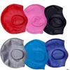 Copriorecchie paraorecchie protettive in gomma Cuffia da nuoto per adulti Donna Uomo Ragazza Giovani Capelli lunghi Cappello impermeabile Flessibile 100% silicone traspirante Cuffia da mare per piscina