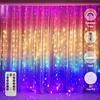 Gardinsträngljus 3M USB LED Festoon Fönster Dekorationslampa Fairy Garland Semester Julljus med 8 lägen Fjärrkontroll