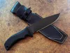 Promotion Outdoor Survival Straight Jaktkniv A8 Stenvask Drop Point Blade G10 Handtag Fasta Blad Knivar Med Lädermantel