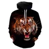 Mannen Vrouwen Nieuwigheid Hoodies Dier Tiger 3D Print Hooded Pullovers Casual Trainingspakken Sweatshirts Mode Teens Streetwear Hoody Y0804