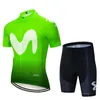 Movistar team cyclisme manches courtes maillot été VTT kit respirant quickdry hommes course chemises shorts ensembles H051201941352426737