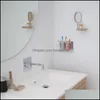Aessories bad gardeth aessory set 1 plastic muur gemonteerde tandenborstelrek plank voor thuisbar badkamer druppel levering 2021 kaisw