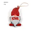 Party Supplies Valentine's Day Wooden Gnome Ornaments Buffalo Plaid Wood Tag Hanging Ornaments For Love Tree RRB13443