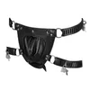 Belts Mens Leather Harness Underwear Lockable Waist Belt Pouch Cage Briefs Bdsm Sex Toy Under Pants Outfit Fetish Loincloth3512585