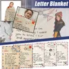 Flanell kuvert filt brev 3d tryckta kuvert Kärlek Varma Quilts mor far till dotter son fru wrap familj filtar till sjöss t2i52944
