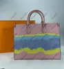 Top-Qualität Mode Frauen Umhängetasche Handtaschen Tie Dye lässig 41 cm große Lederhandtasche Geldbörsen Brieftasche Crossbody Lady Messenger Tote Einkaufstaschen