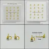 Other Body Jewelry 20Pcs/Pack 925 Sterling Sier Swirl Nose Bone With Crystal Piercing Drop Delivery 2021 Prozs