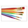 6 unids/set cepillo para niños DIY Color caramelo varilla de plástico pinceles de acuarela duradero pintura Gouache pluma suministros de escritura BH5352 WLY