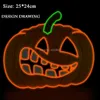Nouvelle conception citrouille série EL fil Halloween fête décor LED lueur dans le noir Cosplay lumière masque Support personnalisé