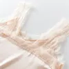 GOPLUS Strap Top Women Sexy Lace up Halter V Neck Sleeveless Vest Satin Tank Tops Women Basic Underwear Plus Size Camisole 210326