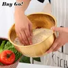 1PC Edelstahl Reis Waschmaschine Drain Korb Küche Gemüse Obst Lagerung Becken Haushalt Verdickte Runde Ablauf Küche Werkzeug 210626