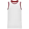Niestandardowa koszulka koszykówki Dowolna nazwa zespołu i numer szyte kolor biały niebieski czarny