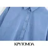 kpytomoa女性ファッション特大のコーデュロイ非対称ブラウス