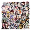 50Pcs-Pack Chibi Fun Animes Japon Vinyle Autocollant Autocollants Imperméables pour Bouteille Ordinateur Portable Planificateur Scrapbook Cahier Mur Planche À Roulettes Journal Organisateur Décalque V141