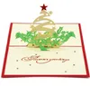 Cartão 3D Natal Cumprimentando Decoração Christmass Cartões para Bessing Cartões Árvore de Natal pop up saudação