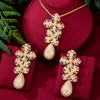 Boucles d'oreilles collier Blachette à la mode luxe exclusif 2 pièces pour les femmes fête de mariage mariée cubique Zircon ensembles de bijoux de haute qualité