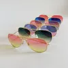 Designer Gradient Pilot Sunglasses Fashion Man Women Eyewear Brand UV400 Lenses Sun Glasses 6 Colors