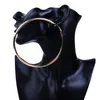 Giant Nickle Free Gold Round Hoop Charm Earring Kobiety 120mm Cienkie Duże Hoop Kolczyki 110mm