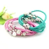 Charm Bracelets 12pcs/lot Wholesale Colorful Bracelet Jewelry Magnetic Clasp Bracelet, Accept Customization LSBS15