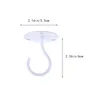 Hooks & Rails 2 PCS Overhead Cabinet Wardrobe Porch Lantern Mosquito Net Ceiling Small Elephant Trunk Shaped (White)