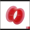 Tunnels Jewelrywomen Men Sile Flexible Thin Double Flared Ear Plugs Gauges Ohrringe Expansion Piercing Flesh Tunnel Body Jewelry Ps2035 Dro