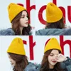 Beanie/Skull Caps Cappello lavorato a maglia invernale Donna Beanie 2022 Autunno caldo morbido alla moda Stile Kpop Berretti Cappelli Ragazze Warmer Bonnet Ladies Casual Cap