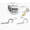 Happygo,stainless Steel Pa Puncture Chastity Device,only For Pa800 And Pa600 Cock Cage,penis Lock,cock Ring,chastity Belt,a213 Y19070602