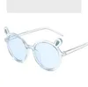 Barn Solglasögon Lovely Bear's Ear Round Frame Sunglass Party Favor Transparent Cartoon Sun Glasses Barn Beach Eyewear Kid Tillbehör WMQ681