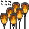 Strings 33LED Solar Lights Outdoor Torch Light With Flickering Flame For Halloween Of Decorationfor Garden Pathway-Auto On/Off