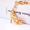 Fashion Crystal High Heels Shoes Key Chains Rings Holder Flower Enamel Bag Pendant For Car Keyrings KeyChains