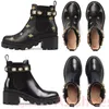 Botas Femininas Bota Deserto Diamante Abelha Bordado Estrelas Couro Medalha Grossa Antiderrapante Sapatos de Inverno Tamanho Eu35-40