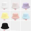 7 Macaron Couleurs solides Simple Bucket Sun Cap Studerst Couples Fisherman Tide Chapeau printemps Summer Fall Outdoor DB620