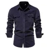 2020 primavera e outono de alta qualidade Casual Stand Collar Workwear Masculino Jaqueta de Algodão Corduroy Branco Casaco Quente X0621