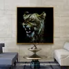 Peinture animale abstraite moderne, toile d'art mural imprimée, affiche de chat et de Lion pour décoration de salon, sans cadre