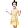Kostenlose Tasche Kinder Kleider für Mädchen Plaid Pattern Party Teenager Kinder Kleid Sommer Kleidung Mädchen 210528
